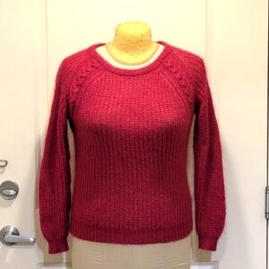 EUC BDG M Bright Pink Mohair Blend Chunky Knit Sweater